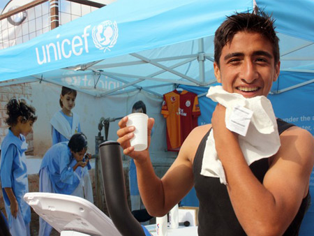 sweatting drinking water