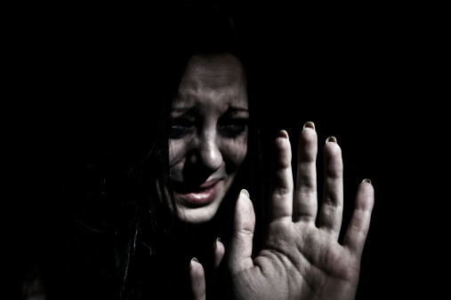 Abused Woman Pleading Stop