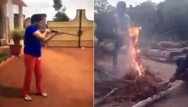 201607202026593083_Hyderabad-boys-burn-3-puppies-alive-record-video_SECVPF