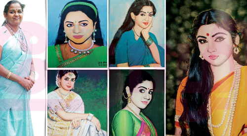 ஓவியங்களாக மின்னும்  80ஸ் நாயகிகள்!(மகளிர் பக்கம்)