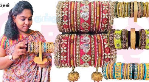 மணப்பெண்களின் மனங்கவர்ந்த பட்டு நூல் வளையல்கள்!(மகளிர் பக்கம்)