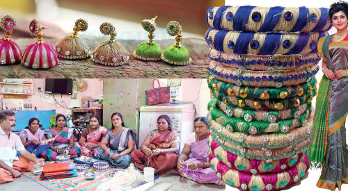 வாழைநார் கம்மல் வளையல்…!!  (மகளிர் பக்கம்)