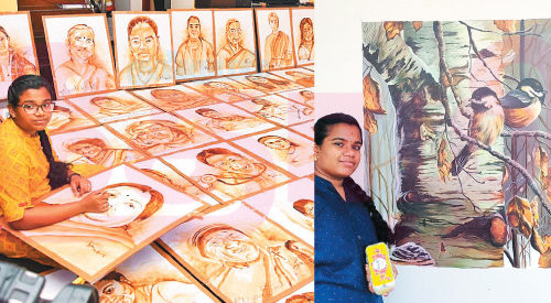 சாதனை பெண்களின் காபி தூள் ஓவியம்!! (மகளிர் பக்கம்)